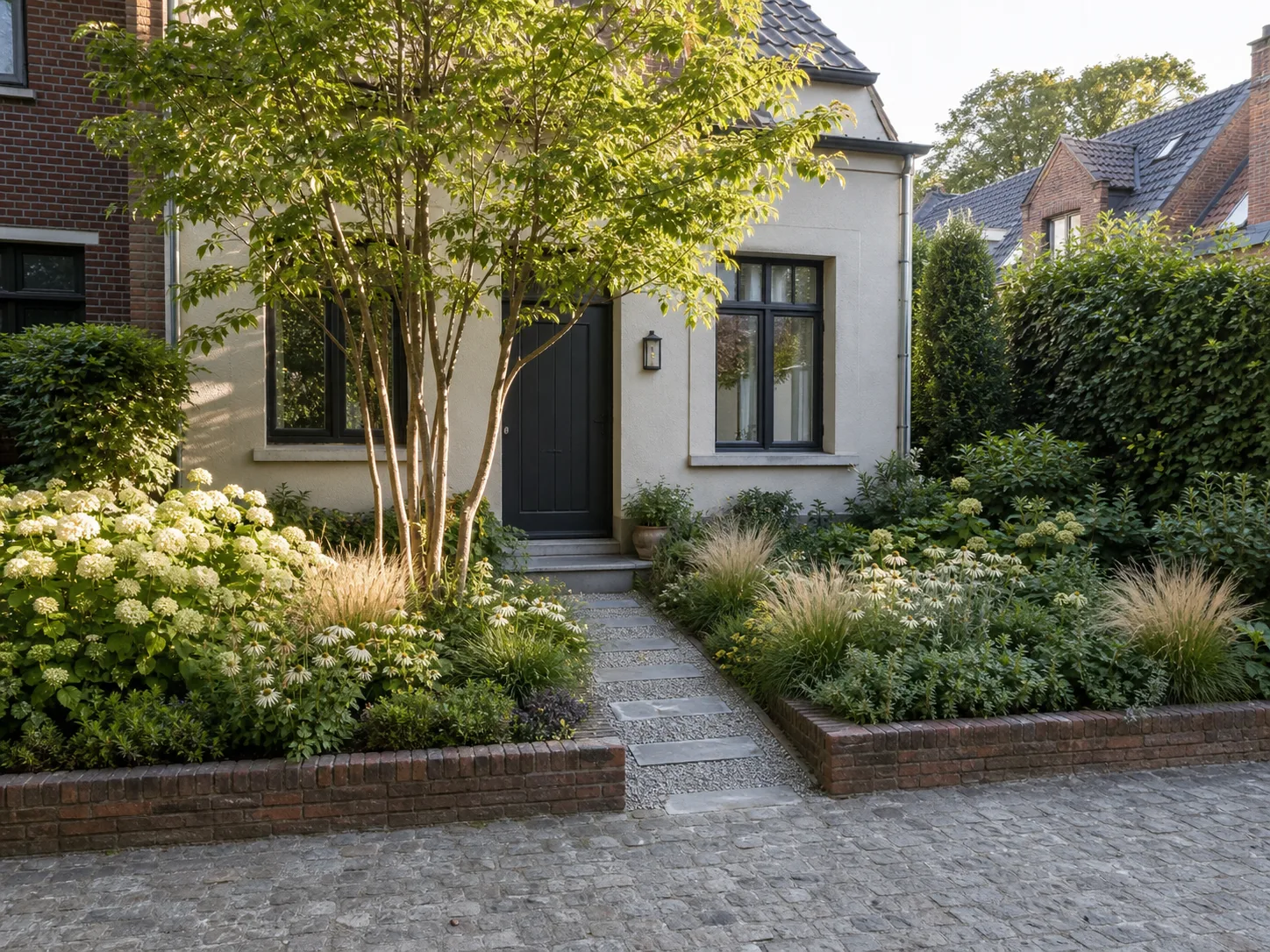 The quiet front garden