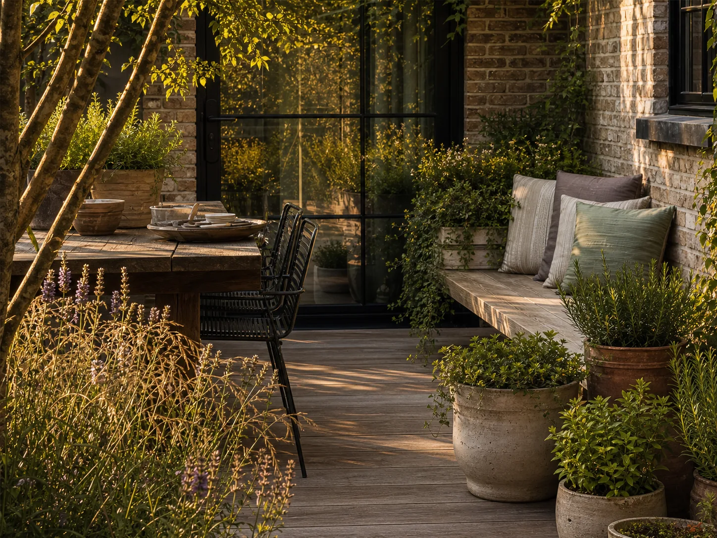 Terrace in the green detail 1